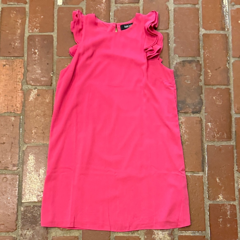 fab'rik Pink Ruffle Sleeve Dress